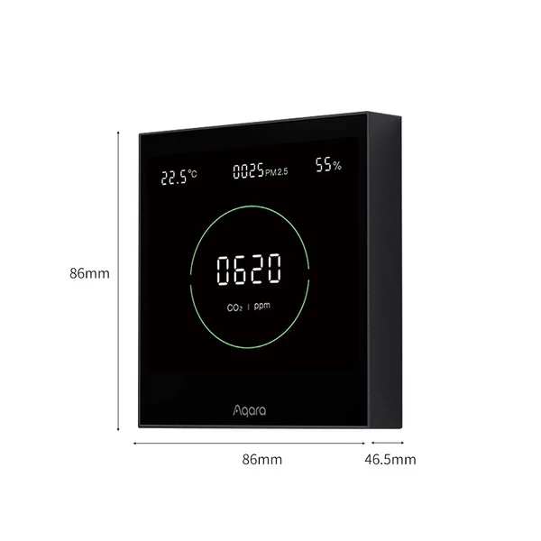 Aqara S1 levegőminőség-figyelő panel Omni-irányú levegő-CO2 PM2.5 hőmérséklet-páratartalom-figyelés