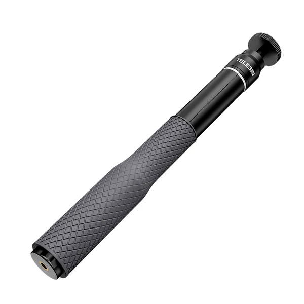TELESIN WSS-001 25,7 hüvelykes Selfie Stick rozsdaálló, 360°-ban forgatható alumíniumötvözet 3 részből álló 1/4 hüvelykes csavar 3 pofás adapterrel, kompatibilis az Insta 360 DJI GoPro 11/10/9/8/7/6/54 /3
