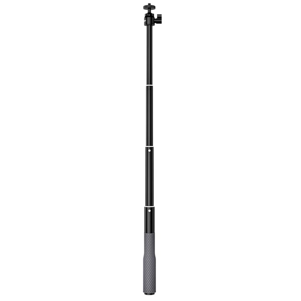 TELESIN WSS-001 25,7 hüvelykes Selfie Stick rozsdaálló, 360°-ban forgatható alumíniumötvözet 3 részből álló 1/4 hüvelykes csavar 3 pofás adapterrel, kompatibilis az Insta 360 DJI GoPro 11/10/9/8/7/6/54 /3