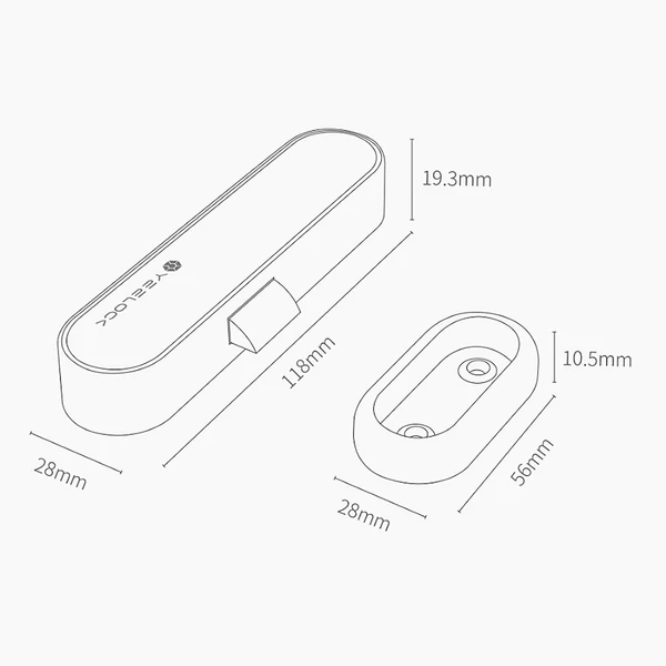 YEELOCK Smart Drawer Lock E Kulcs nélküli zár ZNGS02YSB