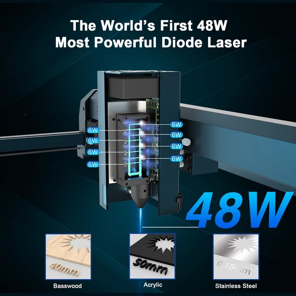 LONGER Laser B1 40W lézergravírozó Intelligens Levegő asszisztens rendszer