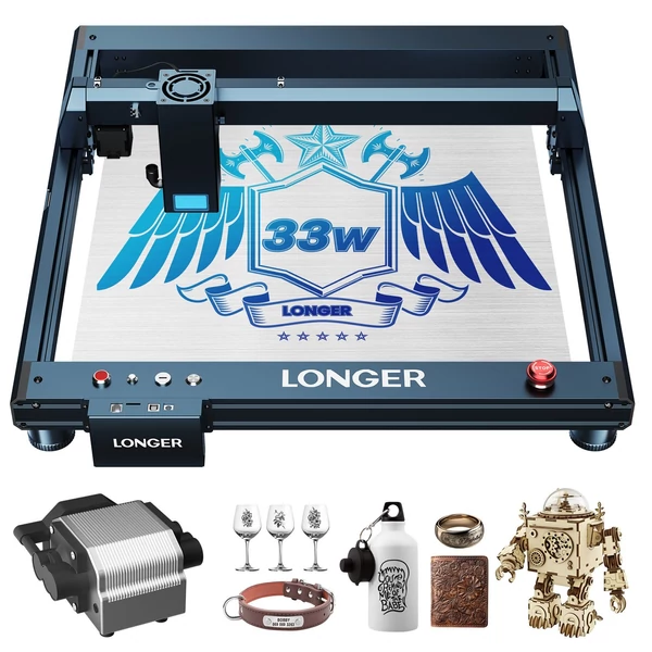 LONGER Laser B1 40W lézergravírozó 36W lézer teljesítmény gyors Levegő asszisztens rendszer