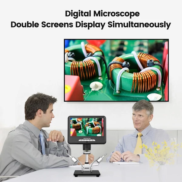 24M digitális mikroszkóp 3x digitális nagyítású fotó videó funkció 3D hatás 7 hüvelykes állítható kijelzővel