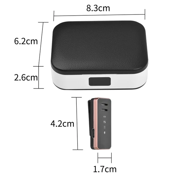 S18 Mini vezeték nélküli Lavalier mikrofon mobiltelefonhoz, 360°-os, gömbölyű hajtókamikrofon kijelző zajcsökkentéssel