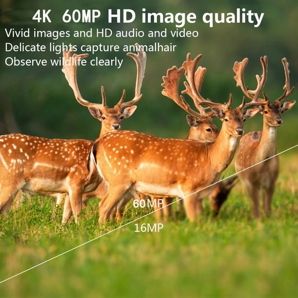 2,7K 60MP éjjellátó vízálló vadászkamera 2 hüvelykes képernyővel kültéri vad megfigyeléshez - Fehér