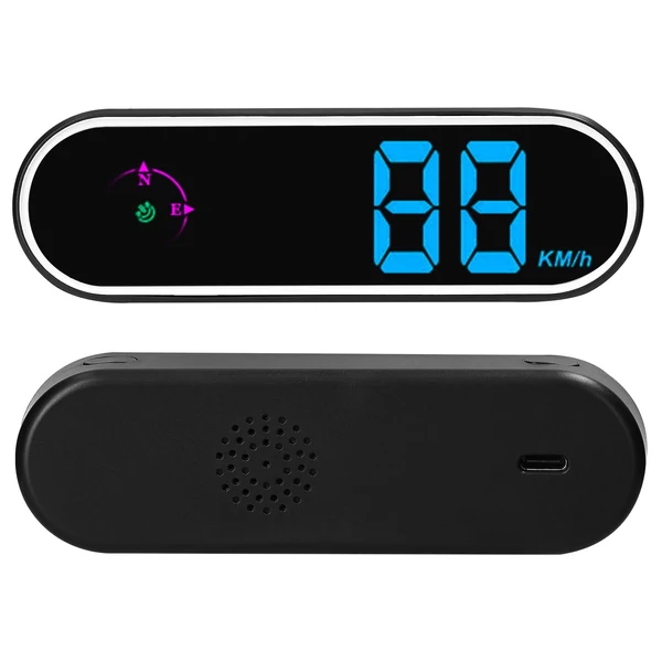 Autós fejjelzõ, GPS digitális sebességmérõ színes LED-kijelzõvel, órával és iránytû funkcióval