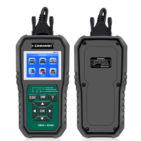 KONNWEI KW470 OBDII kódolvasó akkumulátor teszter teljes rendszer diagnosztikai szkenner csere Ford univerzális autóhoz 1996 után