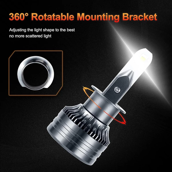 Autó LED fényszóró izzók IP68 Vízálló 6000K 30W 3100LM (2db) - H4