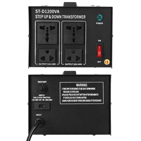 Step Up&Down Transformer Kompakt méretű feszültségátalakító 1200VA