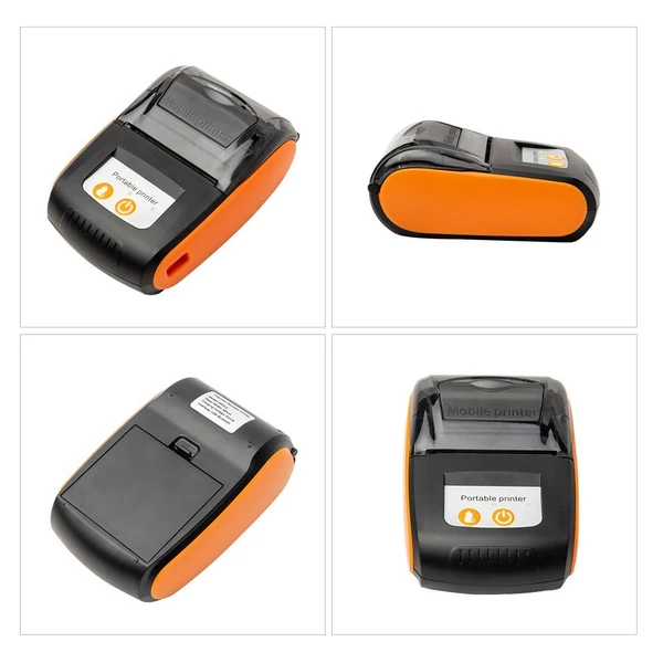 Hordozható BT/USB nyugtanyomtató 58 mm-es mini vezeték nélküli 2 hüvelykes hőpapírtekerccsel