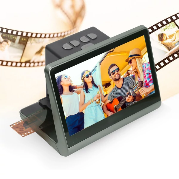 Bisofice film- és diaszkenner beépített 16 GB memória 7 hüvelykes LCD képernyő