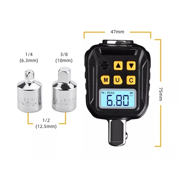 Digitális háttérvilágítású kijelző csavarkulcs nyomatékvizsgáló Két működési mód, állítható négy egység, átkapcsolható hangfény-riasztó funkcióval - Változat 3