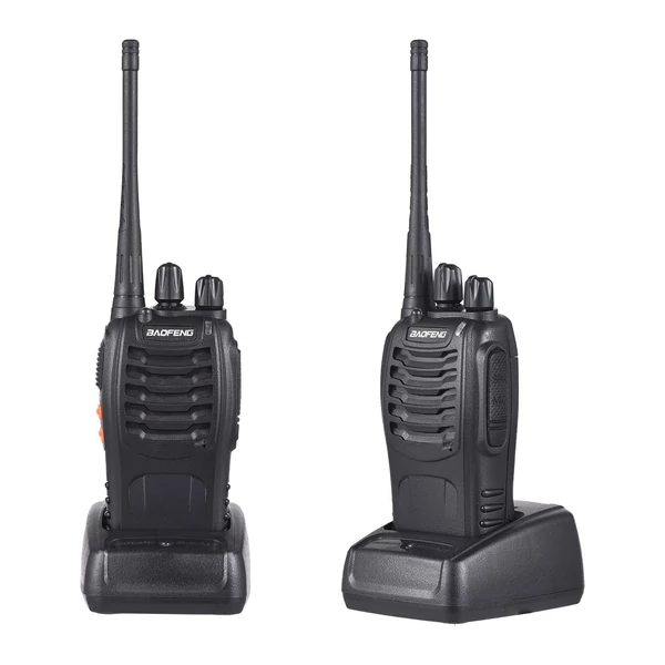 Aoresac Baofeng BF-888s walkie talkies 2 csomag vízálló, újratölthető, nagy hatótávolságú, kétirányú hordozható kézi adó-vevő fülhallgatóval, zseblámpa nagy erősítésű antennával, Li-ion akkumulátorral