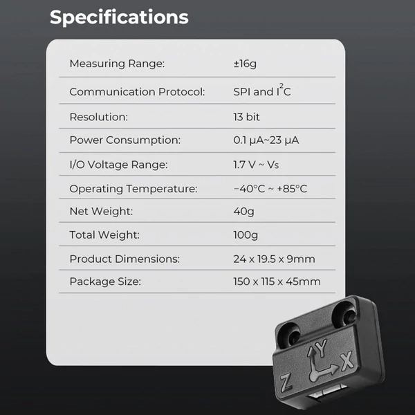 Creality ADXL345 rázkódáskompenzációs érzékelő frissítési tartozék a Creality Ender-3 V3 KE 3D nyomtatóhoz