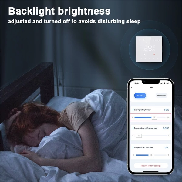 Tuya Wifi digitális kijelző intelligens hőmérséklet-szabályozó 16A elektromos fűtési termosztát érintőképernyővel - Fehér