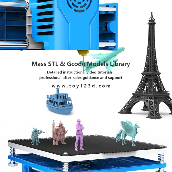 EasyThreed 3D Printer Mini Desktop gyerekeknek 100x100x100mm nyomtatási méret - Fekete