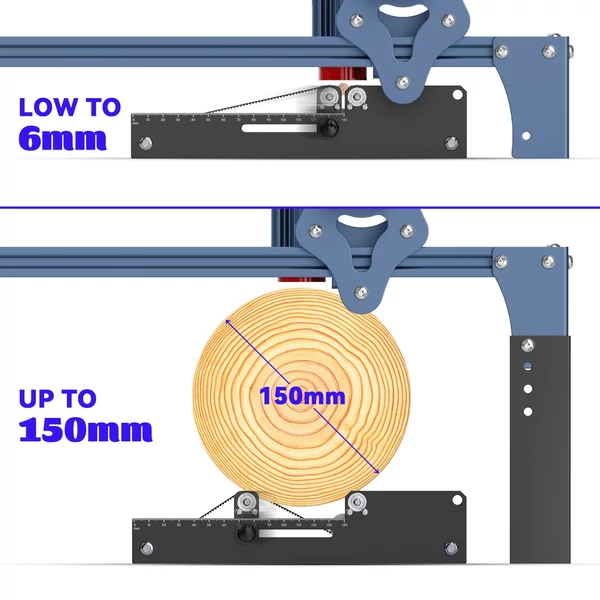 SCULPFUN S30 Ultra 22W lézergravírozó forgóhengerrel és 400x400 mm-es méhsejt munkaasztallal és automatikus légrásegítővel