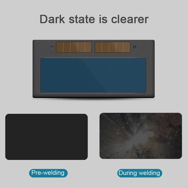 Automatikusan sötétedő védőszemüveg ívhegesztéshez, csiszolóvágáshoz - Típus 2