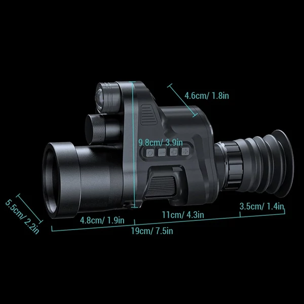 4X-14X nagyítású, 850 nm-es infravörös éjjellátó monokuláris infravörös digitális éjjellátó videofelvevő kamera lejátszási funkcióval