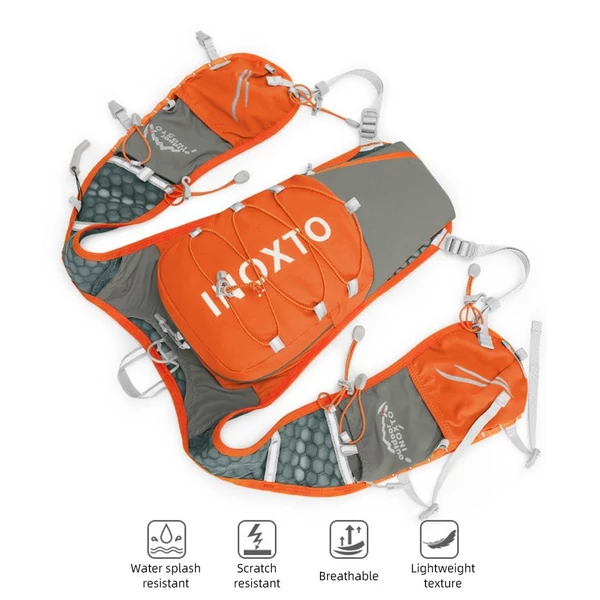 INOXTO nylon hidratáló csomag 5 literes hidratáló hátizsák könnyű vízi csomag futáshoz, túrázáshoz, lovagláshoz - Sárga