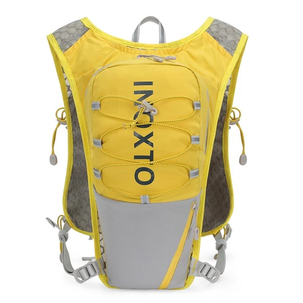 INOXTO nylon hidratáló csomag 5 literes hidratáló hátizsák könnyű vízi csomag futáshoz, túrázáshoz, lovagláshoz - Sárga