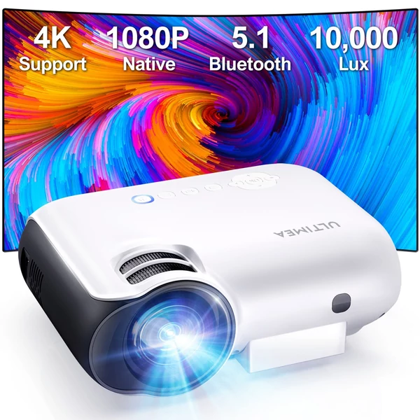 ULTIMEA Apollo P20 Full HD natív 1080P mini projektor BT 5.1 4K 10000 lumen 50% zoom 300 ANSI 10000:1 kontrasztarány Bluetooth 4.0