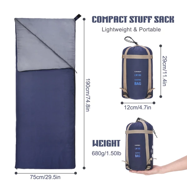 Lixada Outdoor Envelope hálózsák - Sötét kék