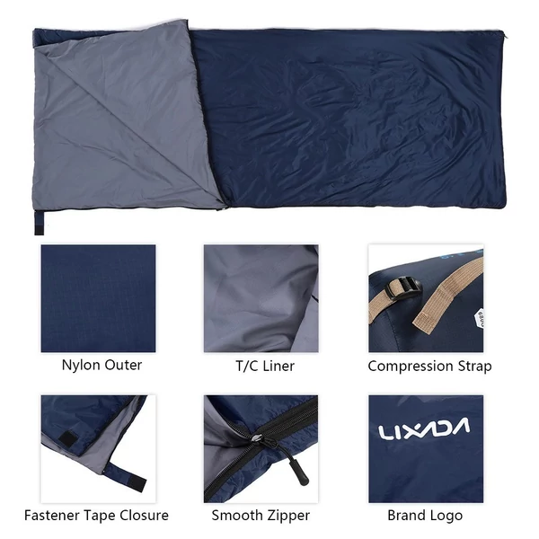 Lixada Outdoor Envelope hálózsák - Sötét kék