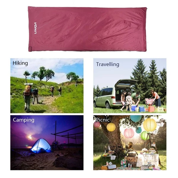 Lixada Outdoor Envelope hálózsák - Bordó