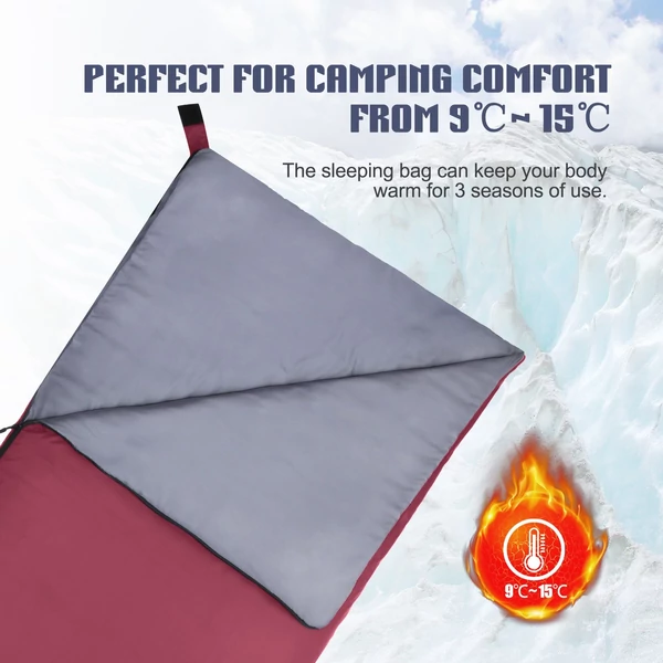 Lixada Outdoor Envelope hálózsák - Bordó
