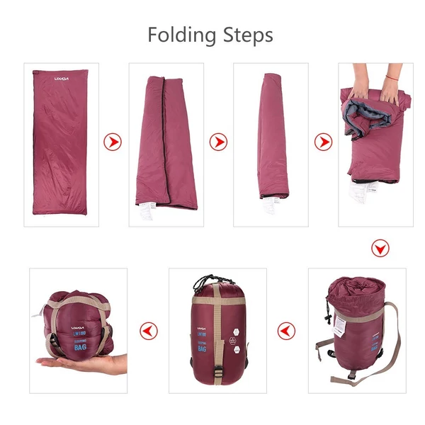 Lixada Outdoor Envelope hálózsák - Bordó