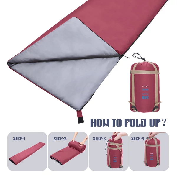 Lixada Outdoor Envelope hálózsák - Bordó