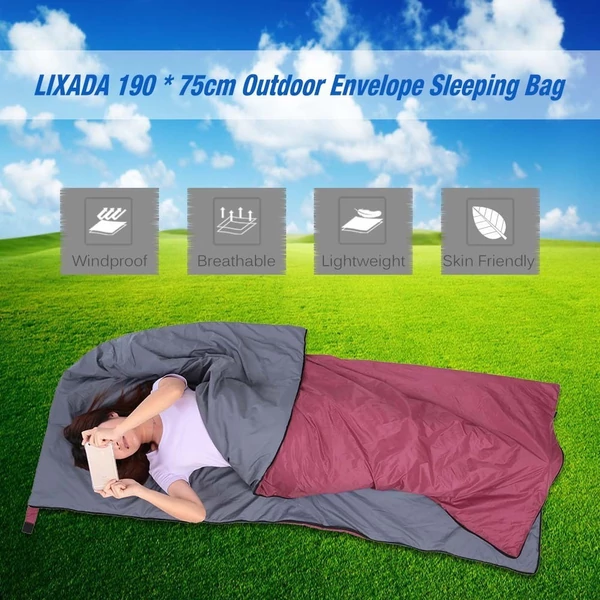 Lixada Outdoor Envelope hálózsák - Bordó