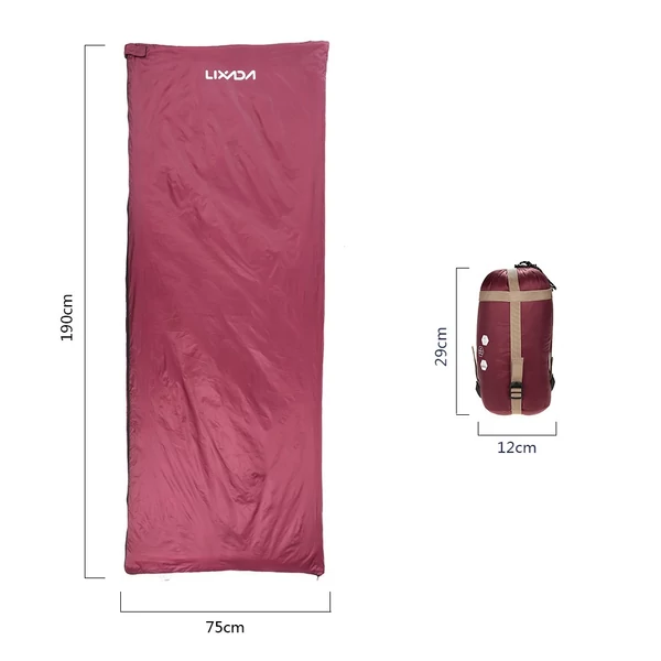 Lixada Outdoor Envelope hálózsák - Bordó