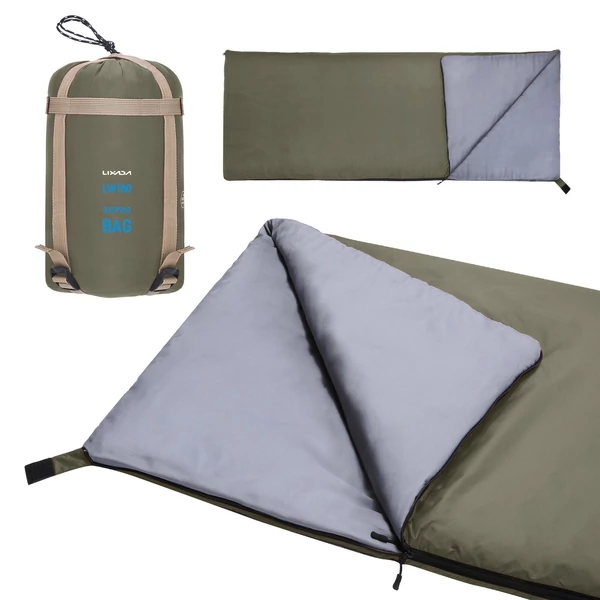 Lixada Outdoor Envelope hálózsák - Katonai zöld