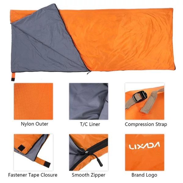 Lixada Outdoor Envelope hálózsák - Narancs