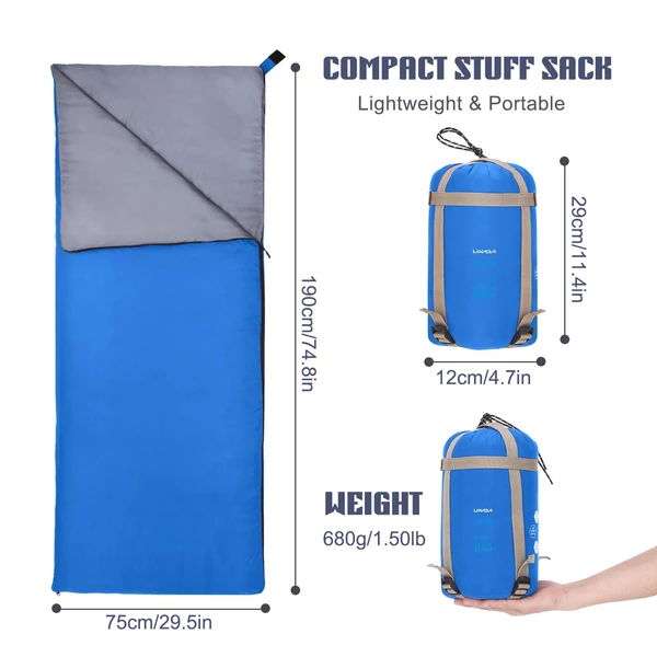Lixada Outdoor Envelope hálózsák - Kék