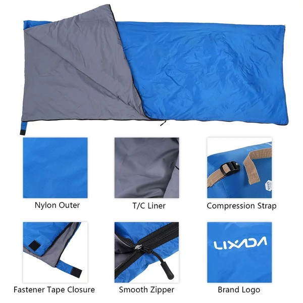 Lixada Outdoor Envelope hálózsák - Kék