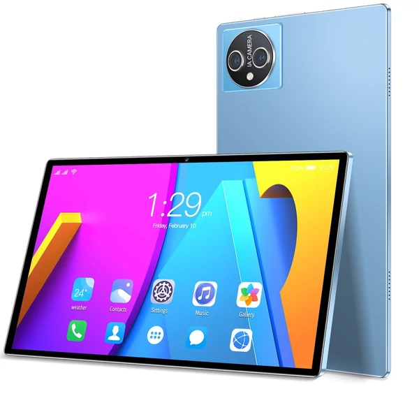 10,1 hüvelykes 8GB+256GB 5G táblagép MTK6797 128GB bővíthető memória BT5.0 7000mAh akkumulátor - Kék