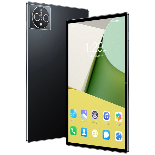 10,1 hüvelykes 8GB+256GB 5G táblagép MTK6797 128GB bővíthető memória BT5.0 7000mAh akkumulátor - Fekete