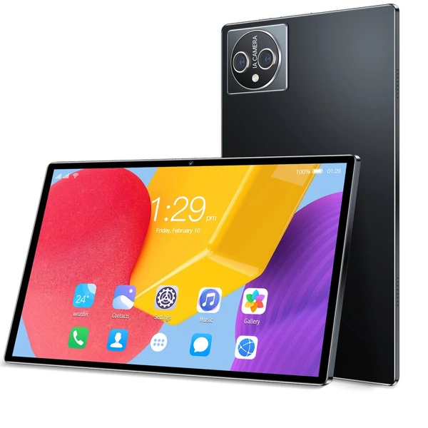 10,1 hüvelykes 8GB+256GB 5G táblagép MTK6797 128GB bővíthető memória BT5.0 7000mAh akkumulátor - Fekete