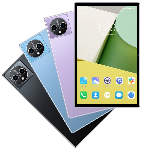 10,1 hüvelykes 8GB+256GB 5G táblagép MTK6797 128GB bővíthető memória BT5.0 7000mAh akkumulátor - Fekete