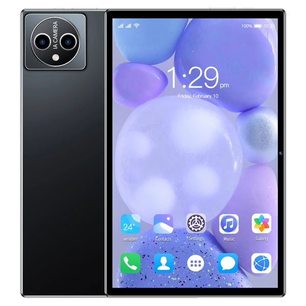 10,1 hüvelykes 8GB+256GB 5G táblagép MTK6797 128GB bővíthető memória BT5.0 7000mAh akkumulátor - Fekete