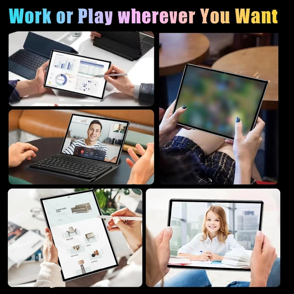 10,1 hüvelykes 1960*1080 High-Clear 4GB+64GB Android12 4G Tablet MT6755 128GB bővíthető memória BT4.2 6000mAh tokkal - Kék