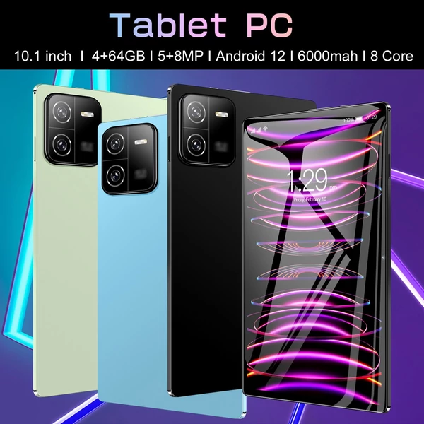 10,1 hüvelykes 1960*1080 High-Clear 4GB+64GB Android12 4G Tablet MT6755 128GB bővíthető memória BT4.2 6000mAh tokkal - Kék