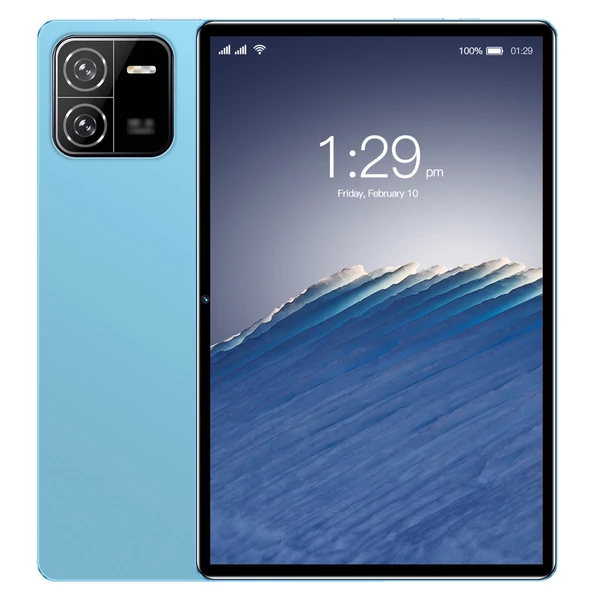 10,1 hüvelykes 1960*1080 High-Clear 4GB+64GB Android12 4G Tablet MT6755 128GB bővíthető memória BT4.2 6000mAh tokkal - Kék