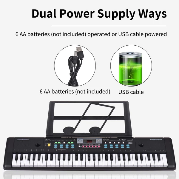 61 gombos USB elektronikus orgona gyerekeknek mikrofonnal