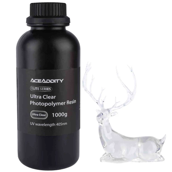 Aceaddity Ultra Clear 3D gyanta, nagy átlátszóságú, nagy pontosságú és alacsony szagú, 1 kg/palack