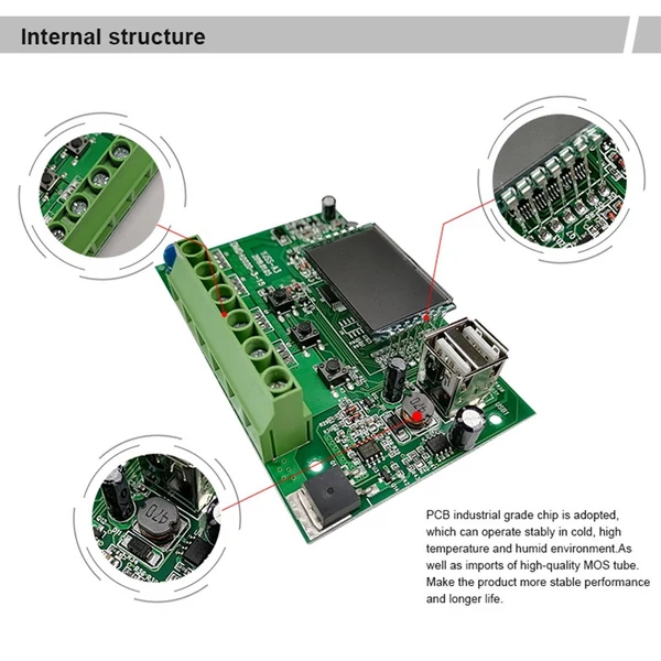 30A napelemes töltésvezérlő 12V/24V automatikus azonosítás PWM paraméterek Állítható LCD kijelző Kettős USB port optikai késleltetési móddal