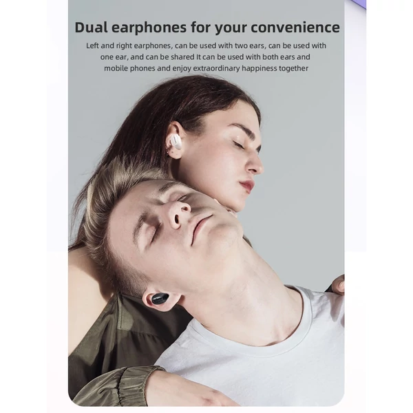 Lenovo XT62 BT5.3 True Wireless Sport fülbe helyezhető fülhallgató, érintőképernyős vezérlés mikrofonnal, 300 mAh töltőtokkal - Lila